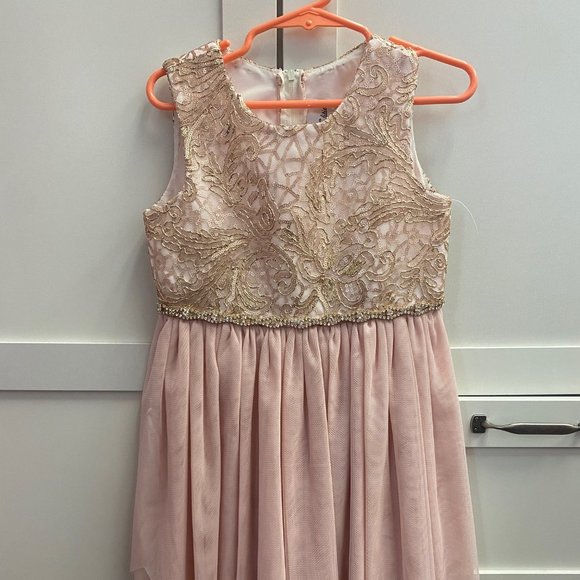 Rare Editions Dresses Rare Editions Pink Gold Girls Dress Poshmark